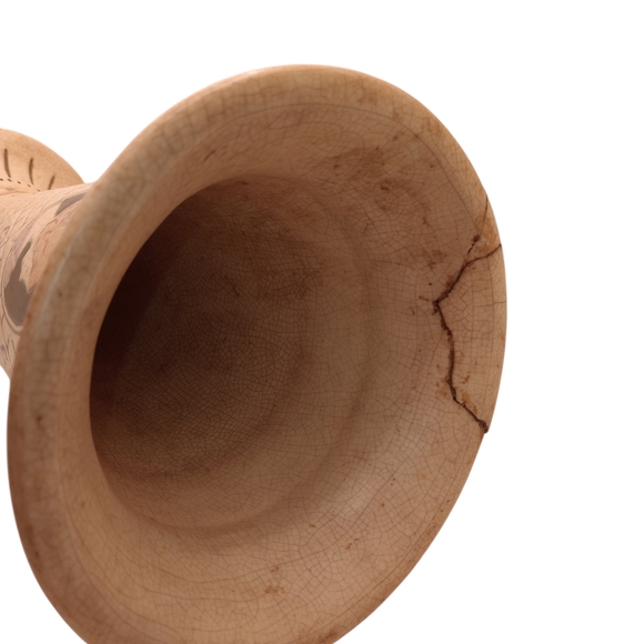 Weller Ethel 10.5" Trumpet Vase W/Cameos Named For Weller's Daughter Ethel - Picture 8 of 11